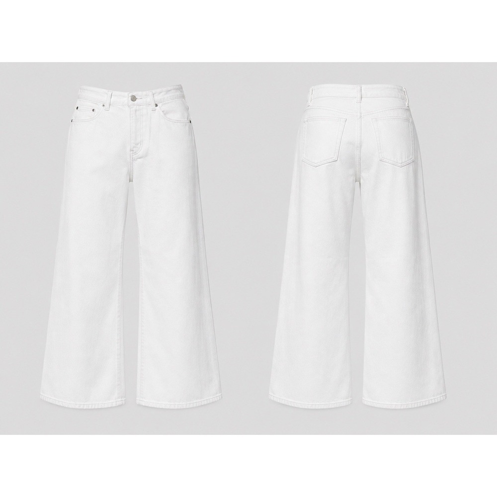 Uniqlo Wide  Straight High Jeans WOMENS  29  Denim Baggy Skater FLARE Y2K